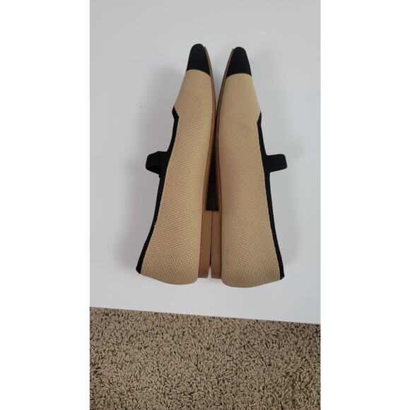 VIVAIA Square-Toe Mary-Jane (Margot Mary-Jane) in Nude Peach/Black, sz 41.5/10 - Picture 9 of 15